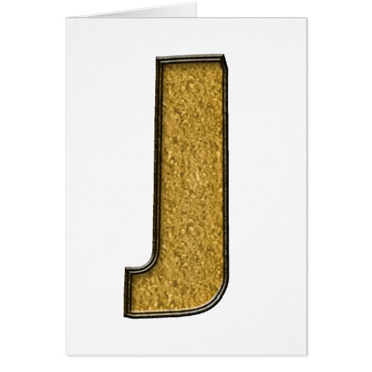 Bling Gold J Cards (Front)
