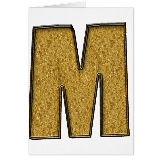 Bling Gold M Cards (Front)