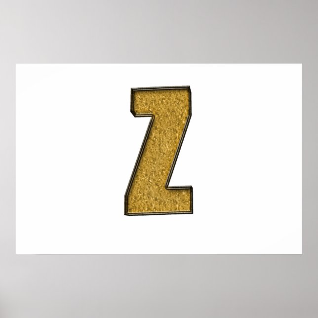 Bling Gold Z Poster (Front)