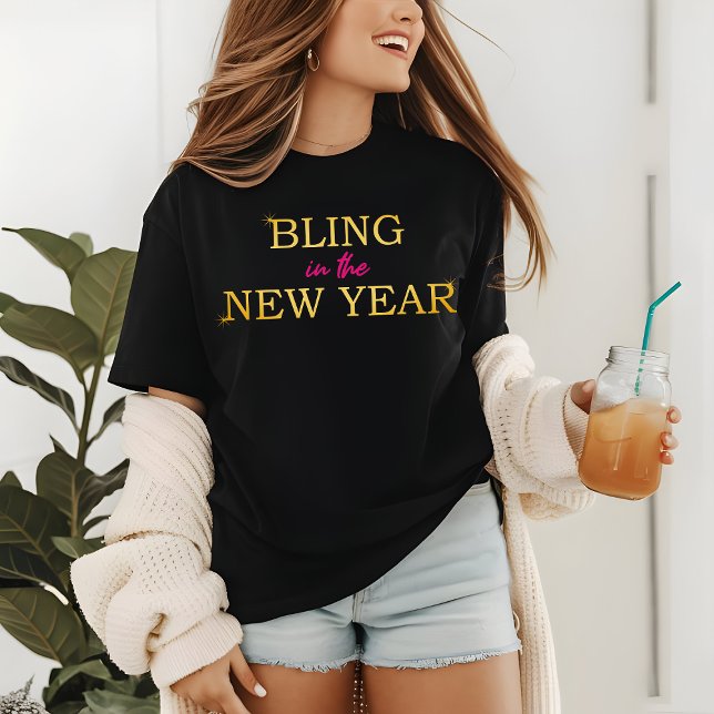 Bling In The New Year Modern Engaged Newlywed Tri-Blend Shirt (Creator Uploaded)