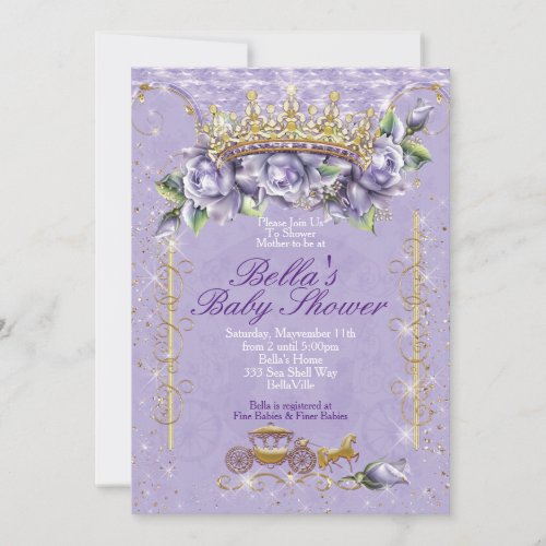 Bling Jewel Floral Baby Shower Invitations