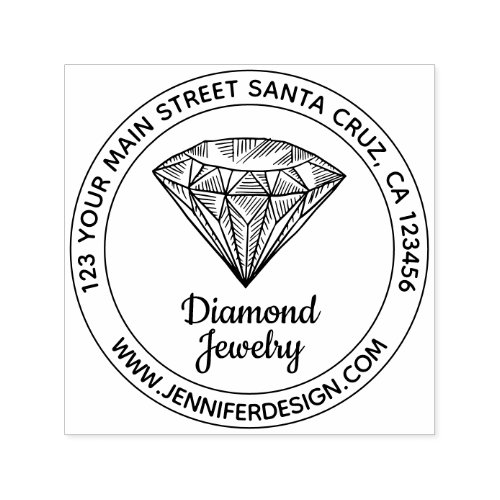 Bling Jewelry Diamond Self_inking Stamp