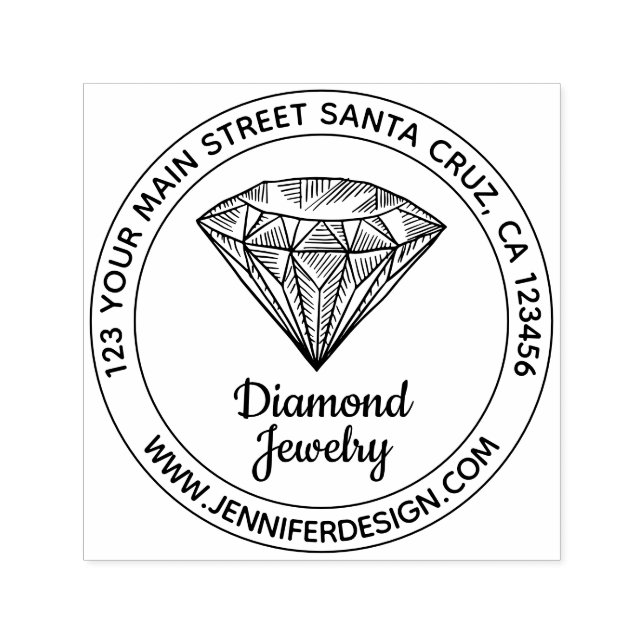 Bling Jewelry Diamond Self-inking Stamp (Design)