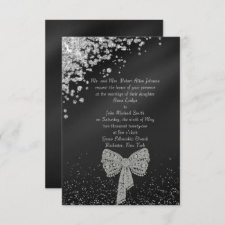 Bling Jewelry Wedding Theme Flat Card