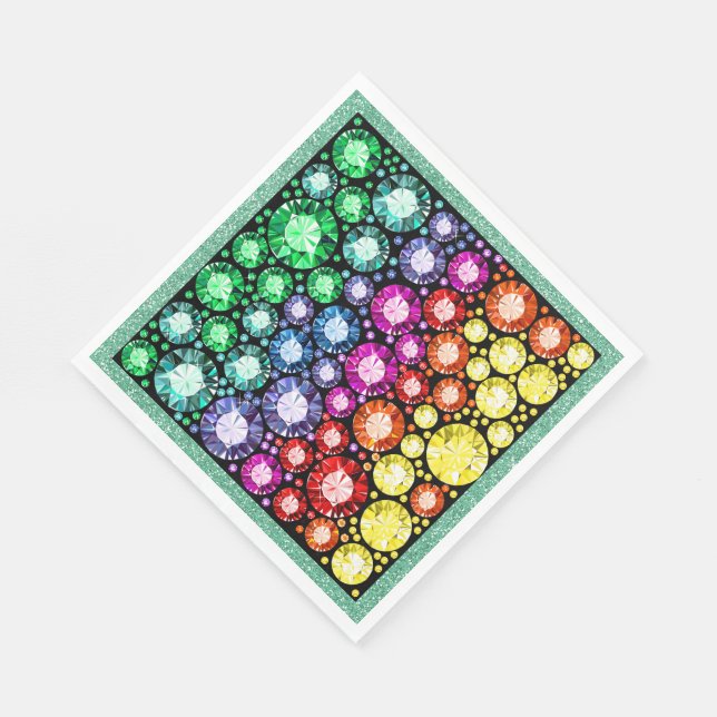 Bling Jewels Image Napkins (Corner)