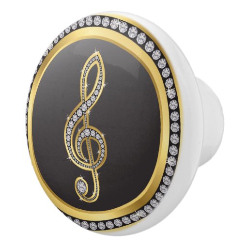 Bling Music Note Knobs Zazzle
