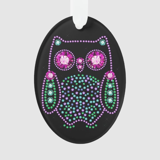 Bling Owl for Teacher / Anyone Ornament (Front)