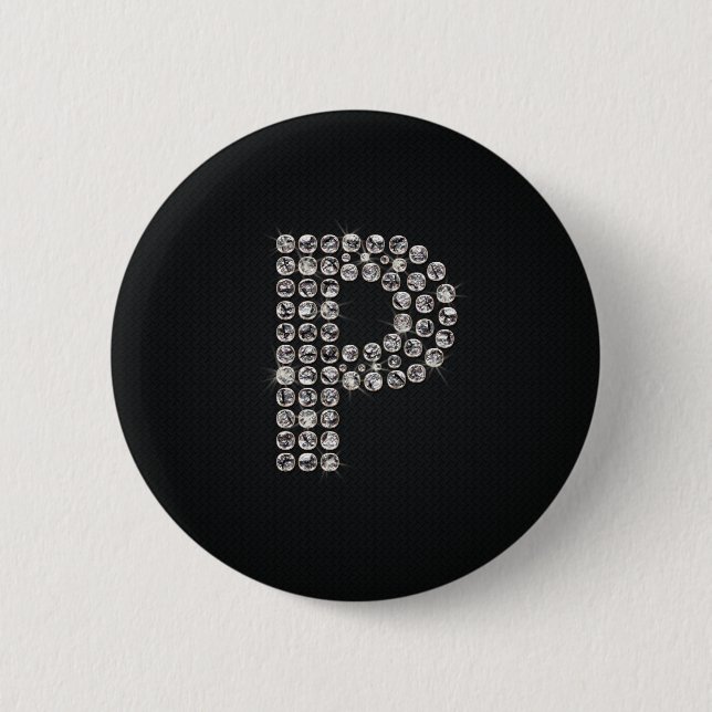 bling - P Pinback Button (Front)