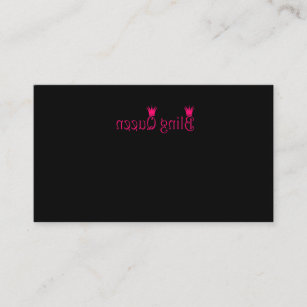 Bling Queen Reverse Pink Paparazzi Live Mirror Business Card