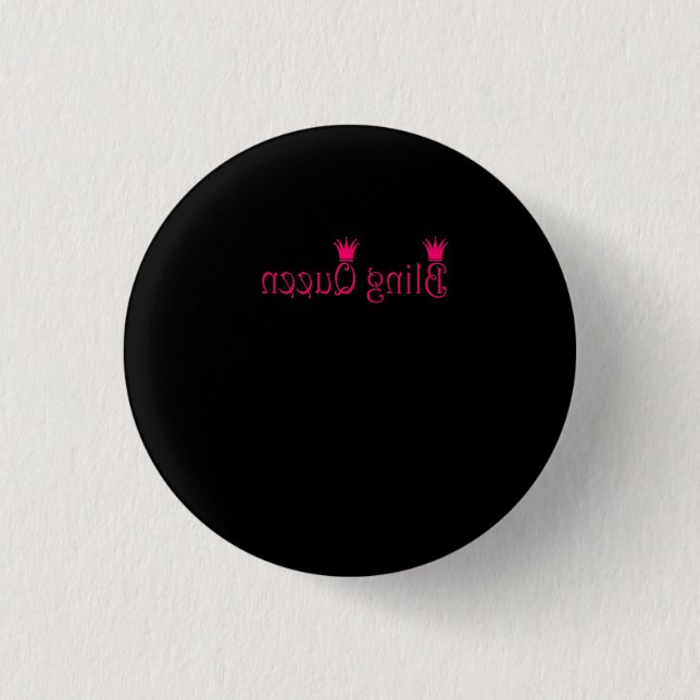 Bling Queen Reverse Pink Paparazzi Live Mirror Button (Front)