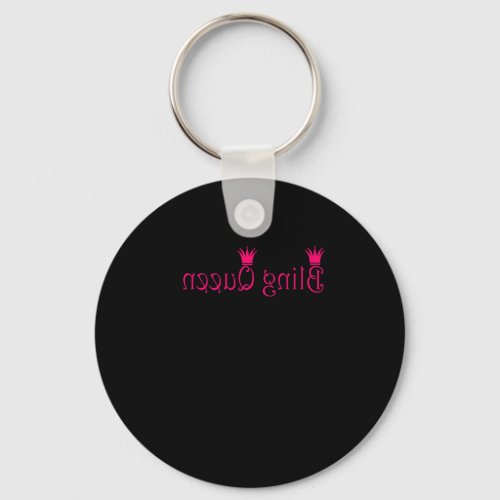 Bling Queen Reverse Pink Paparazzi Live Mirror Keychain