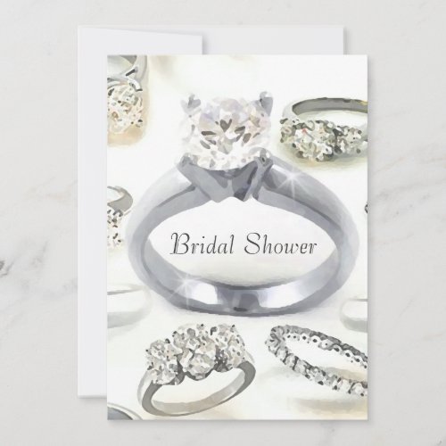 Bling Rings Bridal Shower Invitation