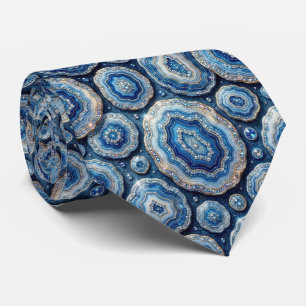 Bling & Sparkle Luxury Ocean Blue Geode Neck Tie