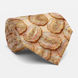 Bling & Sparkle   Luxury Rose Gold Geode Neck Tie