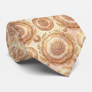 Bling & Sparkle   Luxury Rose Gold Geode Neck Tie