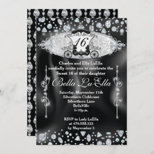 Bling Sweet 16 Party Invitations, Mis Quince Anos Invitation