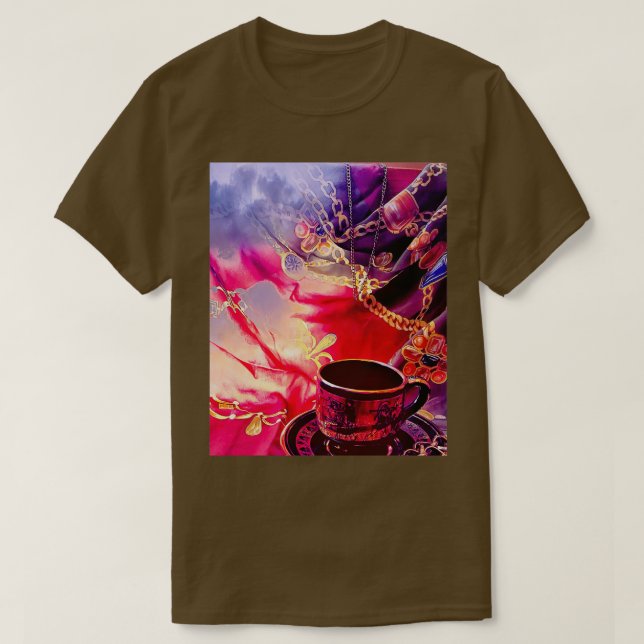 Bling tea cup T-Shirt (Design Front)