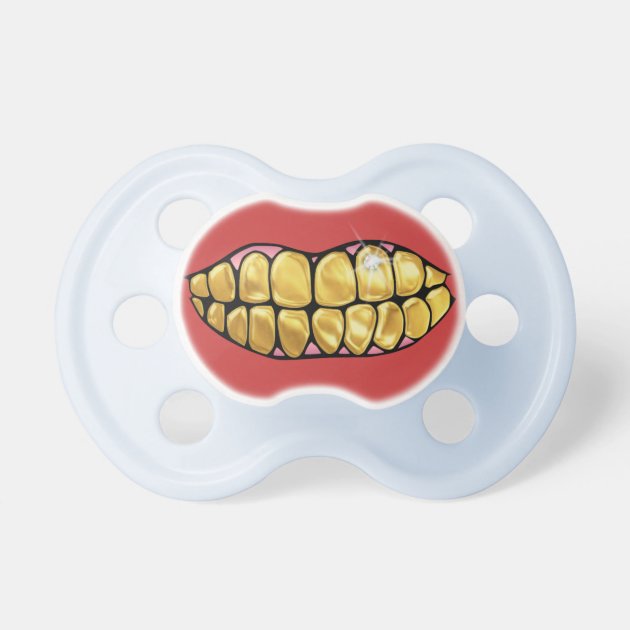 Gold 2024 grillz pacifier