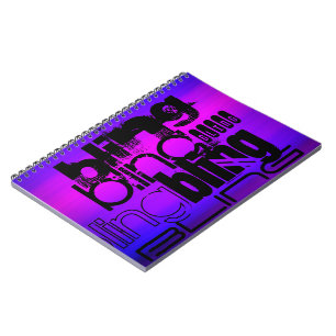 Bling; Vibrant Violet Blue and Magenta Notebook