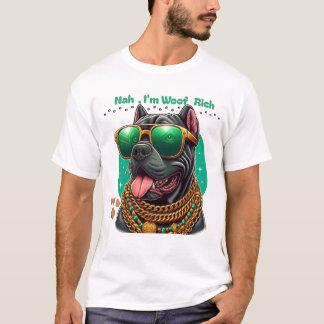 Blinged Out Frenchie – Hip-Hop Dog with Chains T-Shirt
