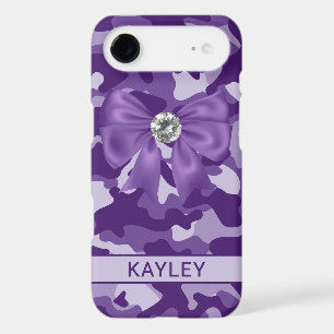 Blingy Purple Camouflage Personalized iPhone 17 Air Case
