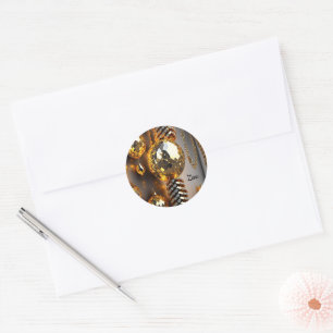 Blink! Beautiful chaos jewelry in gold Classic Round Sticker