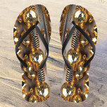 Blink! Beautiful chaos jewelry in gold  Flip Flops<br><div class="desc">This flip flops feature a super cool chaotic gold jewelry - generated with artificial intelligence and my ideas. Super for all women,  for weddings,  summer,  holidays and more!</div>