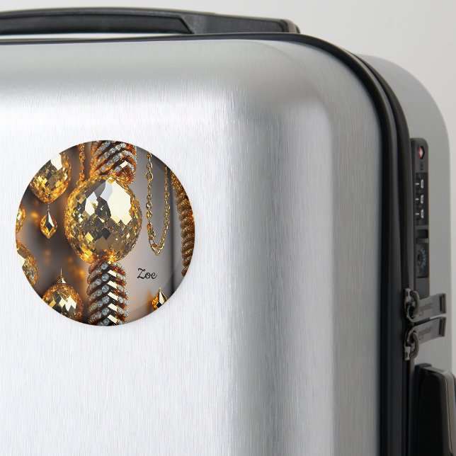 Blink! Beautiful chaos jewelry in gold  Magnet (In Situ (Luggage))