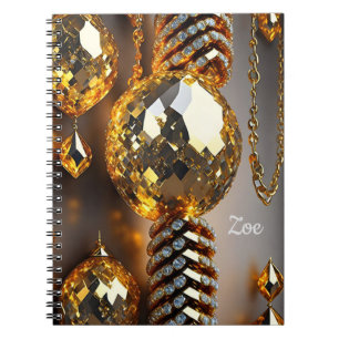 Blink! Beautiful chaos jewelry in gold Notebook
