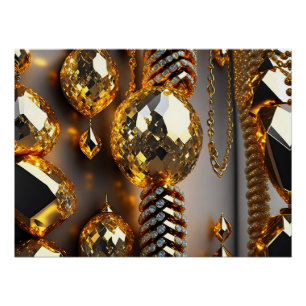 Blink! Beautiful chaos jewelry in gold Poster