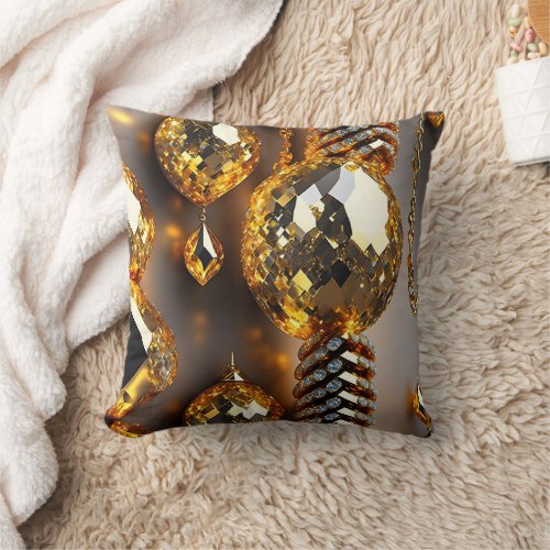 Blink Beautiful chaos jewelry in gold  Throw Pillow