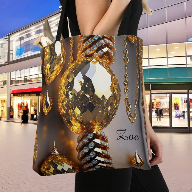 Blink! Beautiful chaos jewelry in gold  Tote Bag (Creator Uploaded)
