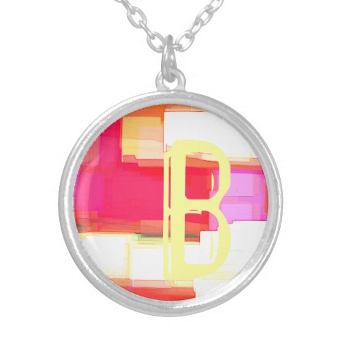Blink Initial Silver Plated Necklace