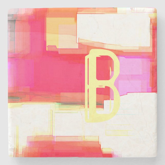 "Blink" Initial Stone Coaster (Front)