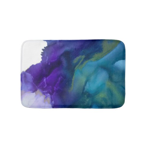 Blink of an Eye Bath Mat  Purple gold teal