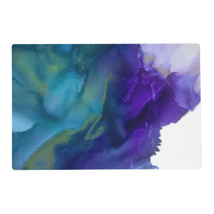 Blink of an Eye Vinyl Placemats Purple, Gold