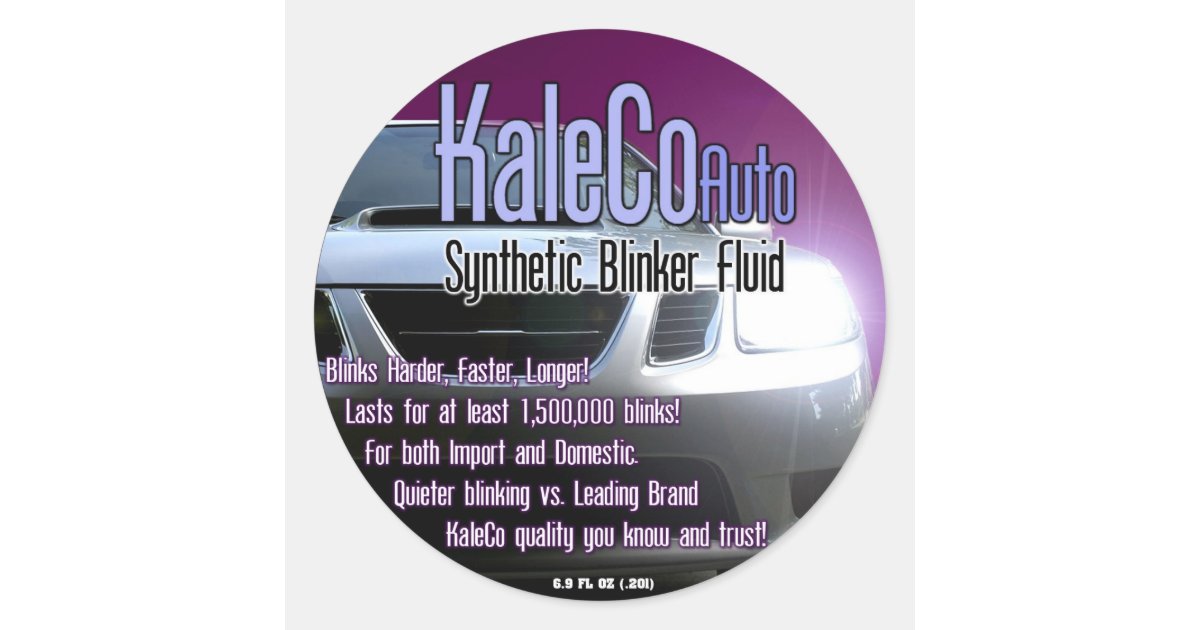Blinker Fluid Sticker | Zazzle