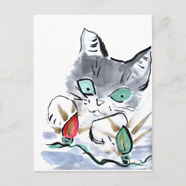 Blinking twinkle lights postcard (Front)