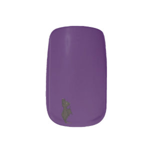 Blinky the Bat Dark Purple Minx Nail Art