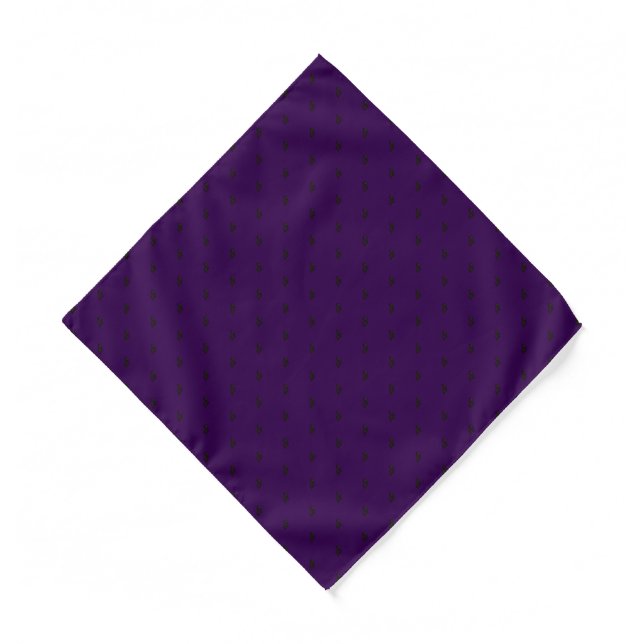 Blinky the Bat pattern Dark Purple Bandana (Front)