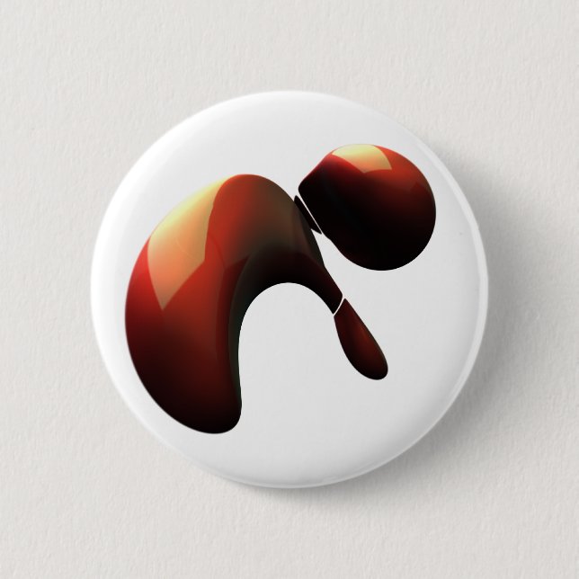 Blipbop in white pinback button (Front)