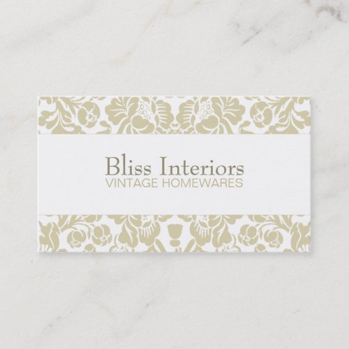 Bliss Chic Damask Floral Business Card