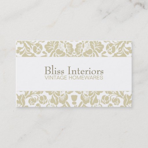 Customizable Bliss Chic Damask Floral Business Card