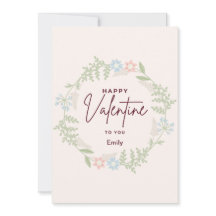 Bliss elegant flora Valentine's Day Card