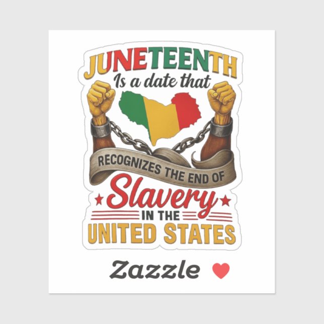 Blissboy Funny Juneteenth T-Shirt Novelty , junete Sticker (Sheet)