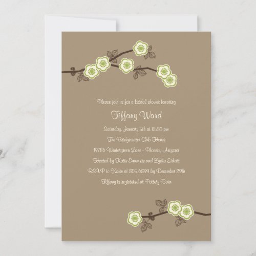 Blissful Blossoms Bridal Shower Invitation