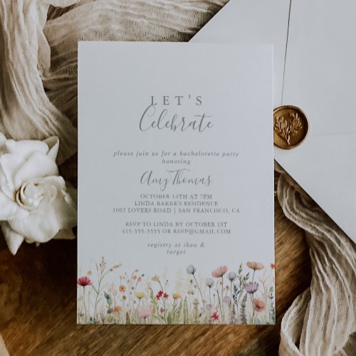 Blissful Boho Wildflower Let's Celebrate Party