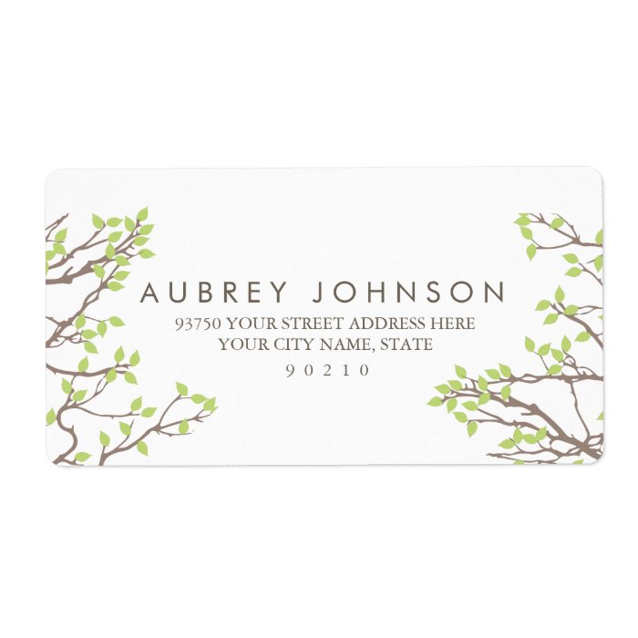 Blissful Branches Address Labels