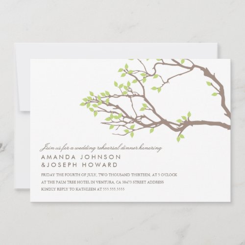 Blissful Branches Wedding Rehearsal Dinner Invite