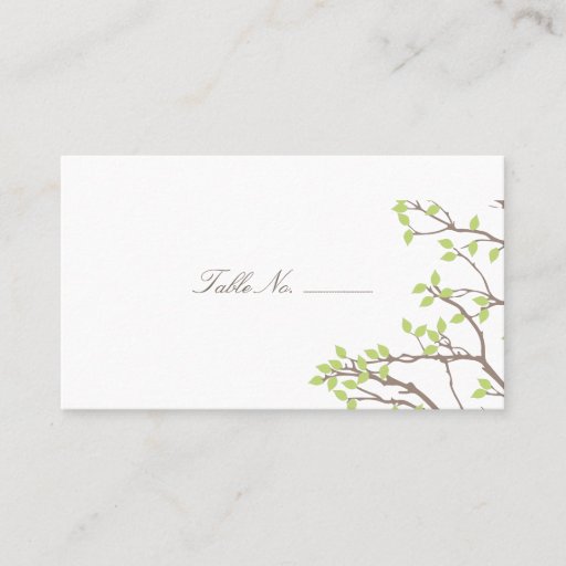 Customizable Blissful Branches Guest Table Escort Cards Business Card Templates